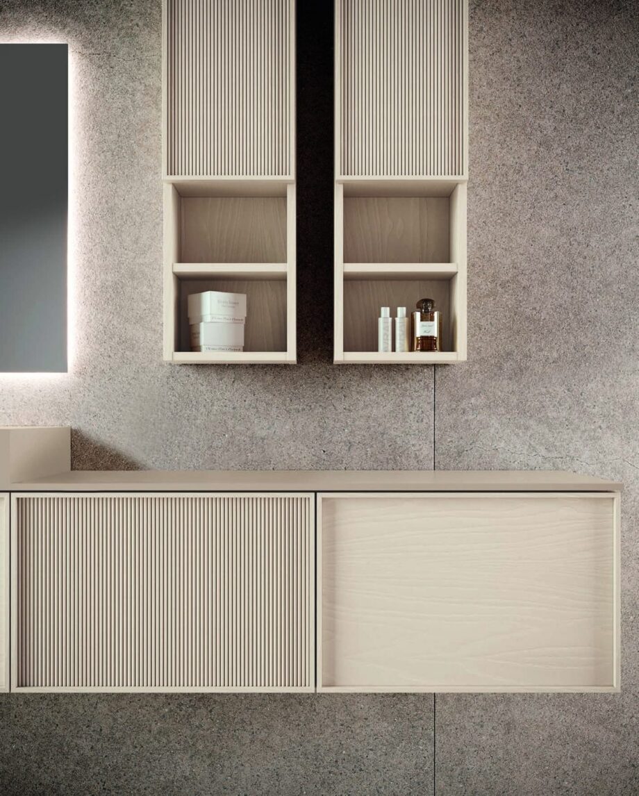 Vannitoamööbel Alchimia Rubedo RU02, 160 cm, pergamon-beež – vaade 3