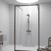 Walk-in dušisein Hietakari Bläk 712 New York, must raam, pronkstoonklaas Walk-in dušisein Hietakari Bläk 712 New York, must raam, pronkstoonklaas