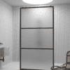 Walk-in dušisein Hietakari Bläk 713 Tokyo, valge raam, satiin mattklaas
