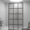 Walk-in dušisein Hietakari Bläk 714 Paris, must raam, satiin mattklaas