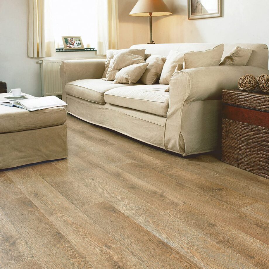 Laminaatparkett Quick-Step Eligna OLD OAK MATT OILED, PLANKS (vana matt tamm) 1-lip – vaade 2