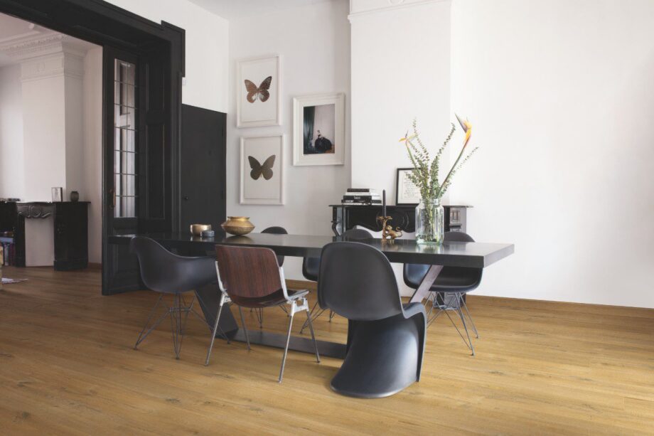 LVT Vinüülparkett QUICK STEP, Pulse Glue Plus, Cotton Oak Deep Natural, tamm, faasitud – vaade 3