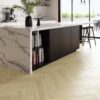 Parkett Tamm, EstaParket, Oak Herringbone AB Dazy, faasitud, harjatud, ekstra matt lakk 5%, kalasabamuster – vaade 2