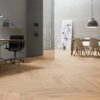 Parkett Tamm, ter Hürne, oak light beige, kalasaba parkett, harjatud, faasitud, valge naturaalõli – vaade 4