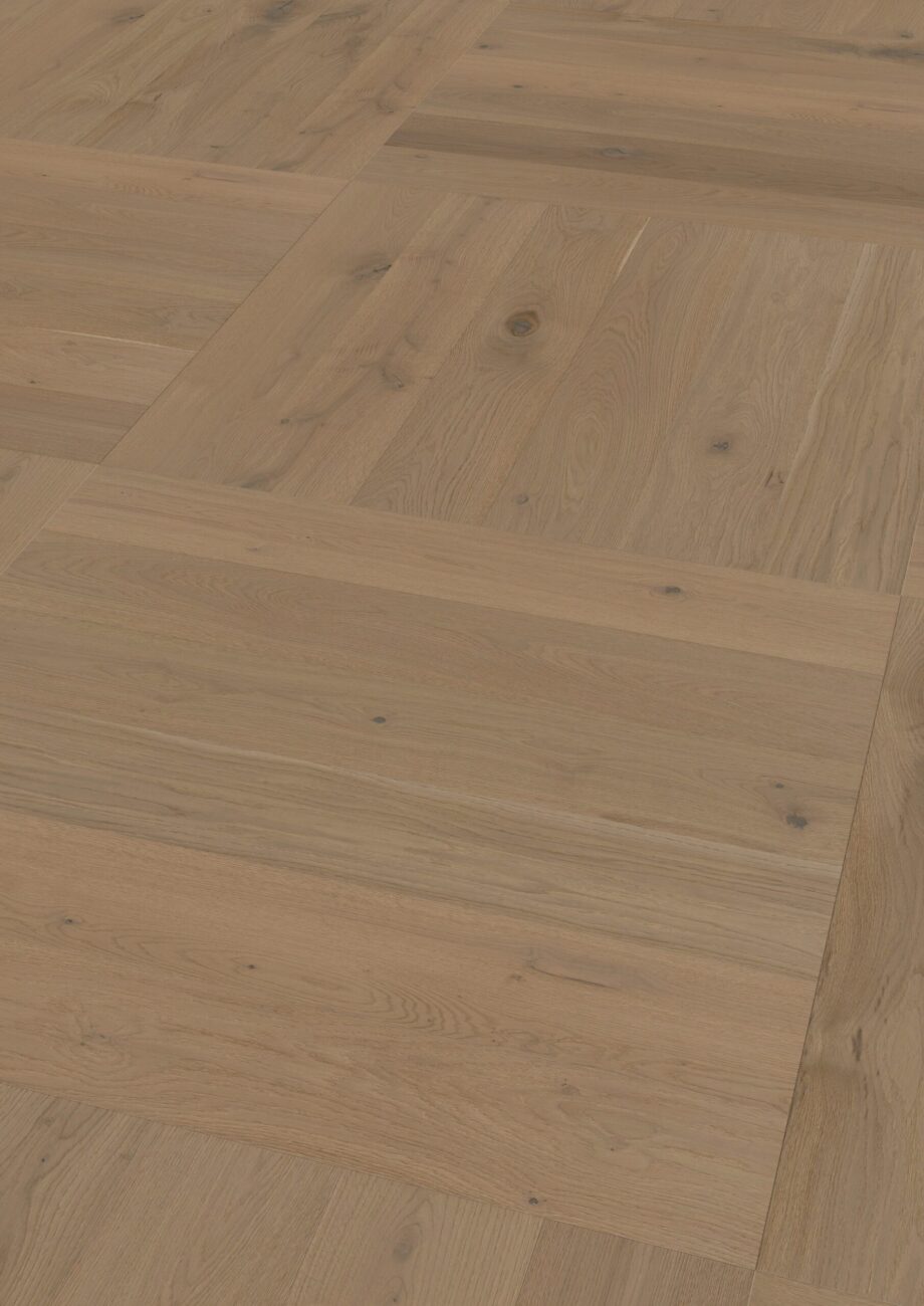 Parkett Tamm, ter Hürne, Oak ochre brown, harjatud, faasitud, eriti matt lak – vaade 2
