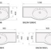 Valamu PAA DELTA cast stone läikiv kivimassist 600 mm – vaade 2
