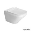 WC pott Duravit DuraStyle Rimless, seinale kinnitatav, Durafix, soft-close vaikselt sulguv prill-laud kaanega WC pott Duravit DuraStyle Rimless, seinale kinnitatav, Durafix, soft-close vaikselt sulguv prill-laud kaanega
