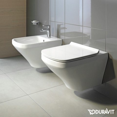 WC pott Duravit DuraStyle Rimless, seinale kinnitatav, Durafix, soft-close vaikselt sulguv prill-laud kaanega – vaade 2