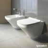 WC pott Duravit DuraStyle, seinale kinnitatav, Durafix, soft-close vaikselt sulguv prill-laud kaanega – vaade 2