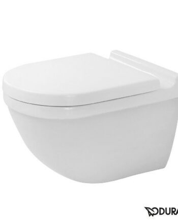 WC pott Duravit Starck 3 Rimless, seinale kinnitatav, Durafix, soft-close vaikselt sulguv prill-laud kaanega 45270900A1