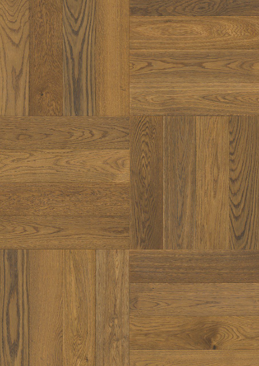 Kalasaba parkett tamm, Quick Step, disegno cinnamon raw, faasitud, eriti matt lakk – vaade 2