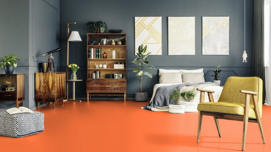 Linoleum Colorette Acoustic Plus 19dB 0170 Kumquat Orange – vaade 2