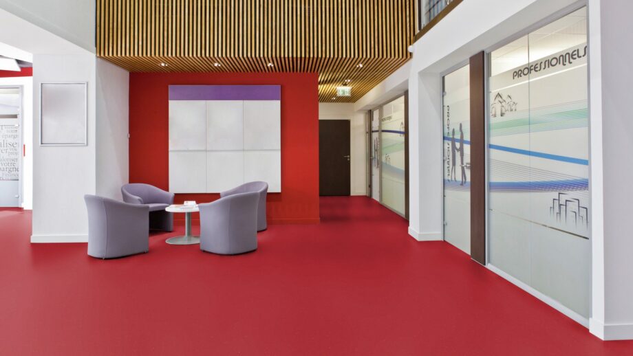 Linoleum Gerflor Lino Art Star 0015 Glaring Red – vaade 2