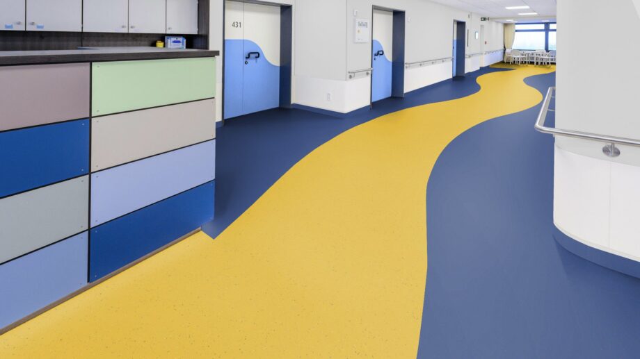 Linoleum Gerflor Lino Art Star 0025 Clear Blue – vaade 2