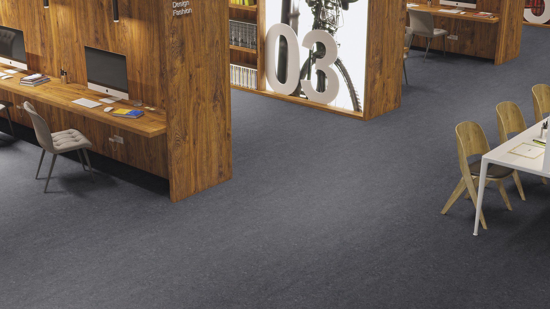 Linoleum Gerflor Marmorette 0059 Plumb Grey – vaade 6