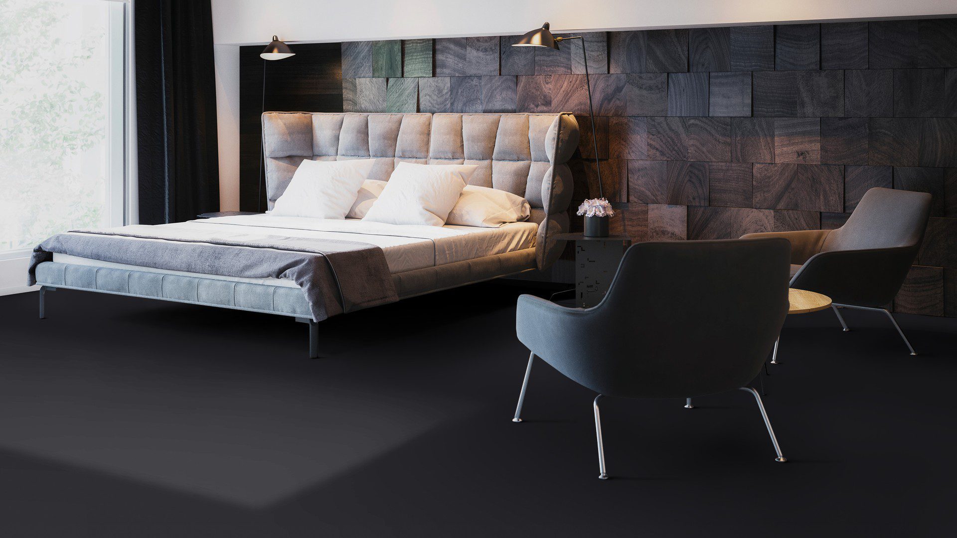 Linoleum Gerflor Uni Walton 0080 Black – vaade 4