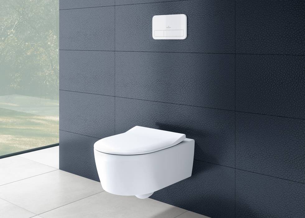 WC pott AVENTO, rimless, seinale kinnitatav, soft-close vaikselt sulguv prill-laud