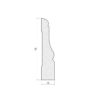 Põrandaliist mänd kombi valgeks värvitud 15x70mm – vaade 2