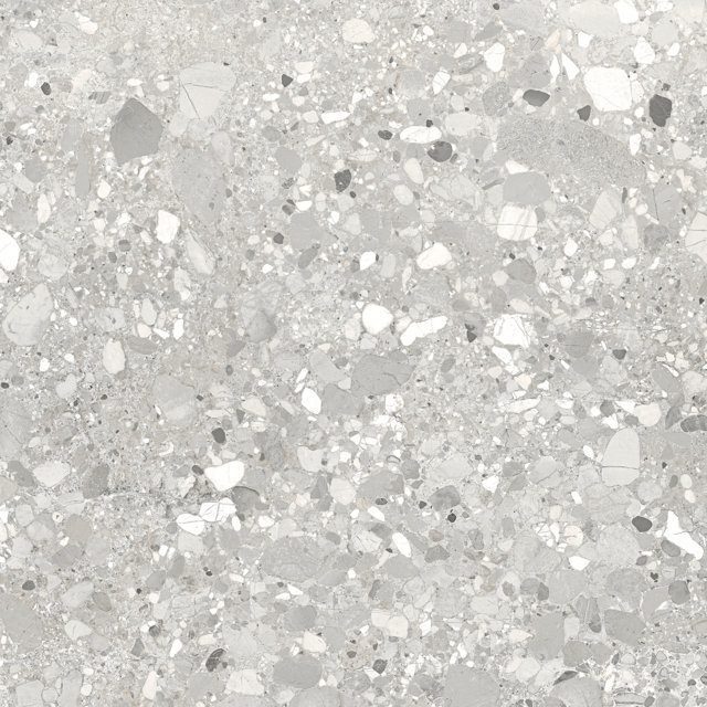 Terrazzo mustriga matt keraamiline põrandaplaat Tau Clemon Silver, 60x60 ja 60x120 cm, hõbehall, R10, rektifitseeritud – vaade 4