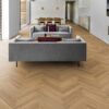 Herringbone flooring Bauwerk Monopark Oak Rustic 45 oilwaxed installed on ling