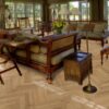 Herringbone parquet Bauwerk Monopark Oak Rustic 45 oiled 