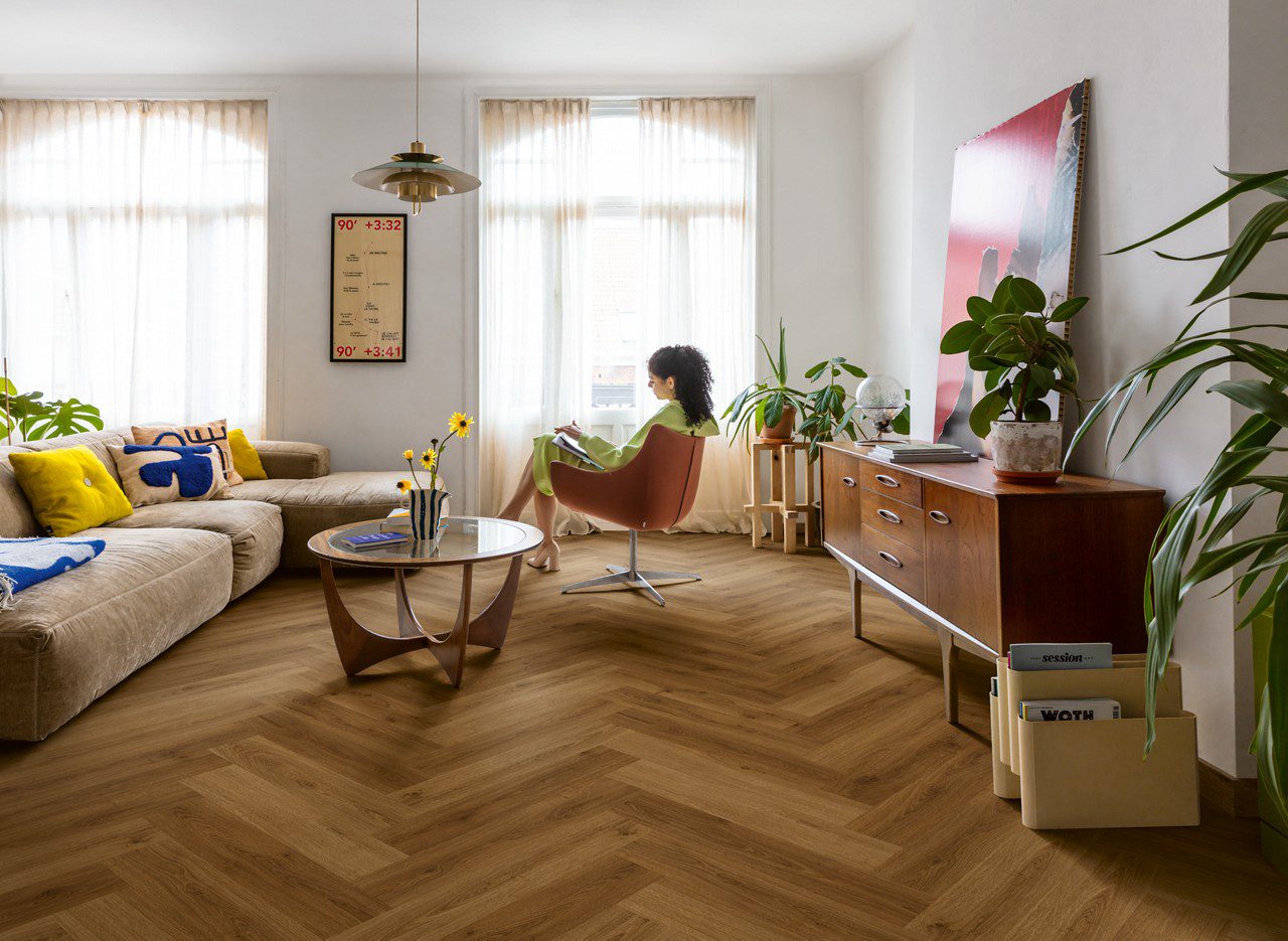Vinüülparkett kalasaba Quick-Step Ciro Botanic Caramel Oak – vaade 9