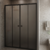 Dušisein nišši Hietakari Forma 464, must raam, hall satiinklaas