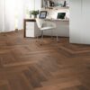 Kalasaba parkett Parky Swing Smoked Walnut Premium, pähkel, spoonparkett, harjatud, super matt lakk, 593 x 121 x 10 mm – vaade 2