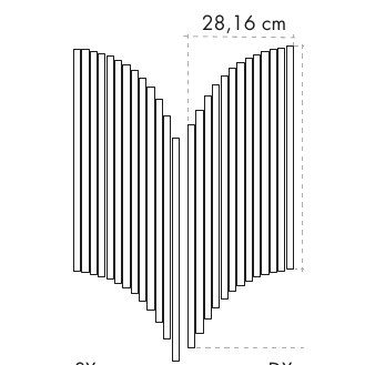 Marmorimustriga mosaiikplaat ABK Sensi Signoria Ventaglio 28x60 8,5 läikiv (lux)