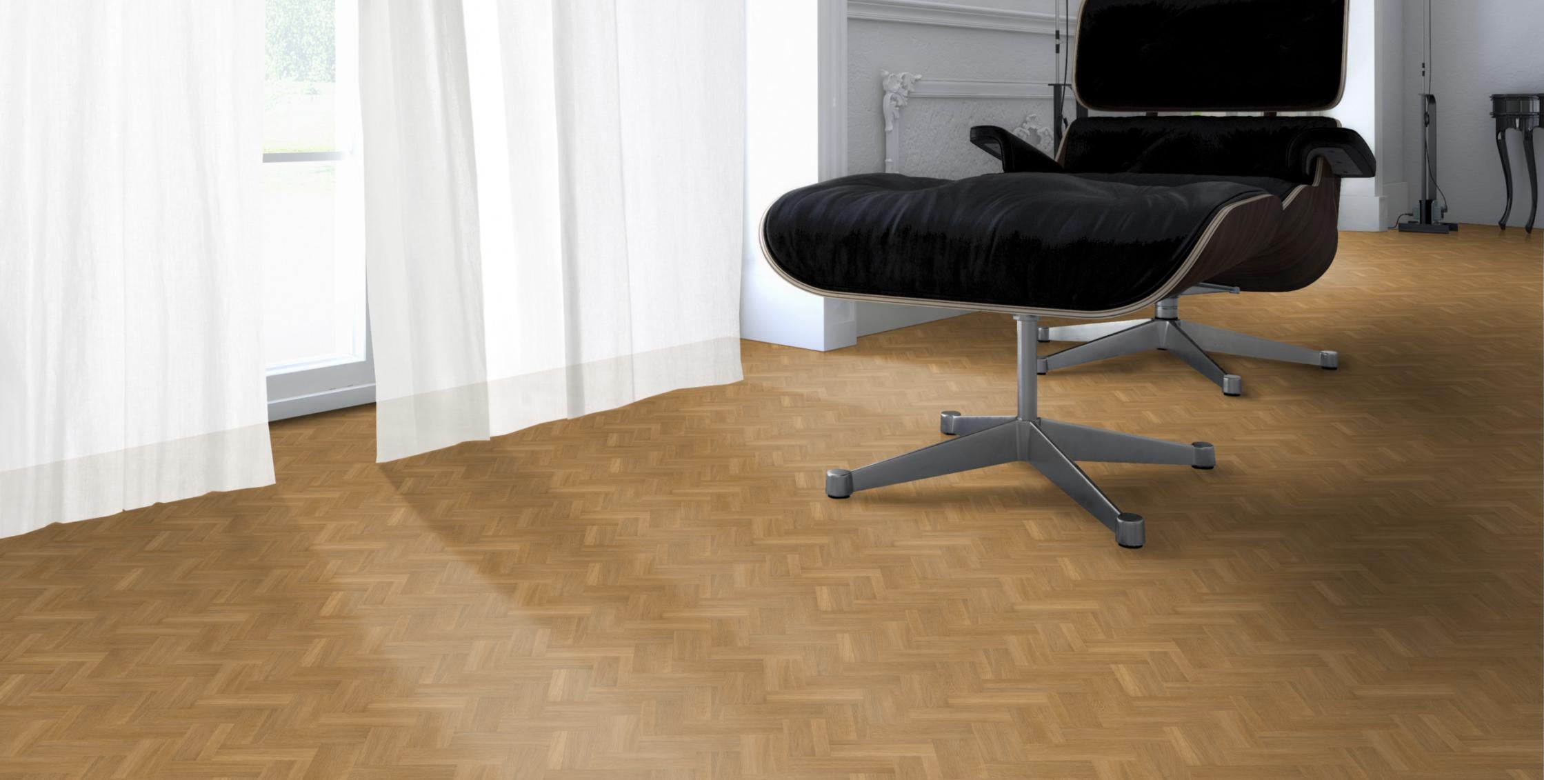 Mosaiikparkett tamm Natur/Select, kolmekordne kalasaba, viimistlemata, 8 x 22,86 x 160 mm – vaade 2