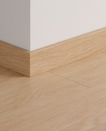 Põrandaliist tamm Quick-Step White Varnished Oak laminaadile, MDF, 12x58x2400 mm