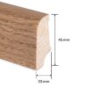 Põrandaliist Thede & Witte Standard, valge, tugev foolium, 21,5 x 45 x 2400 mm – vaade 2