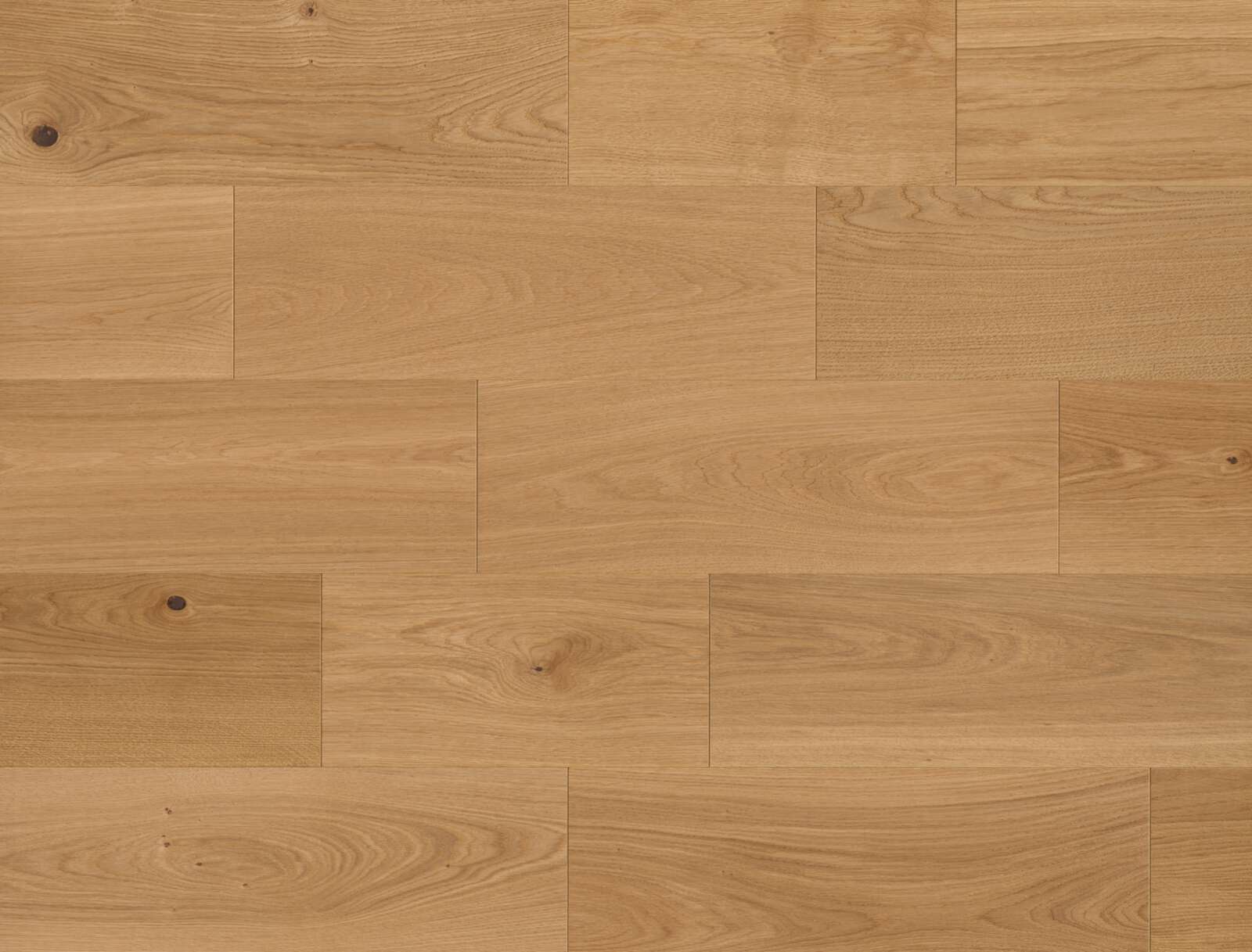 Puitparkett Bauwerk Formpark Mini 570 tamm natuur 14 õlitatud sügavharjatud – laua vaade