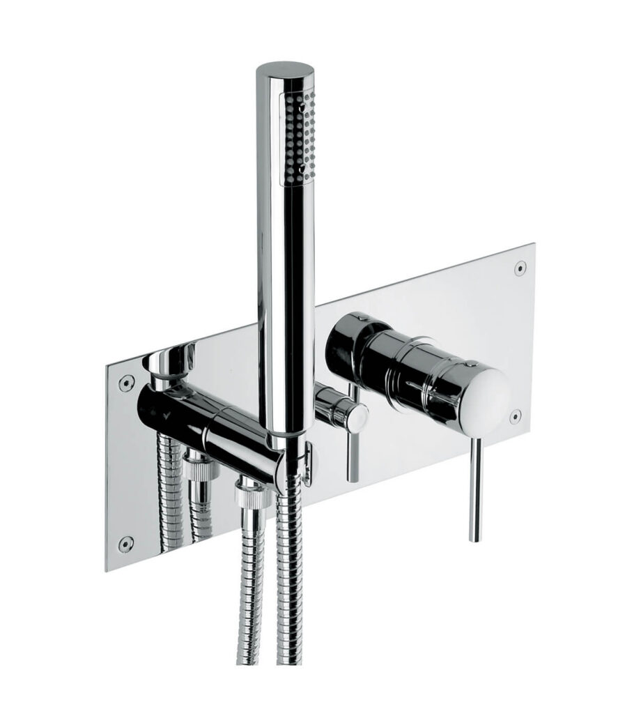 Seinasisene dušikomplekt Emmevi Piper 45059, ümberlülitiga, kroom