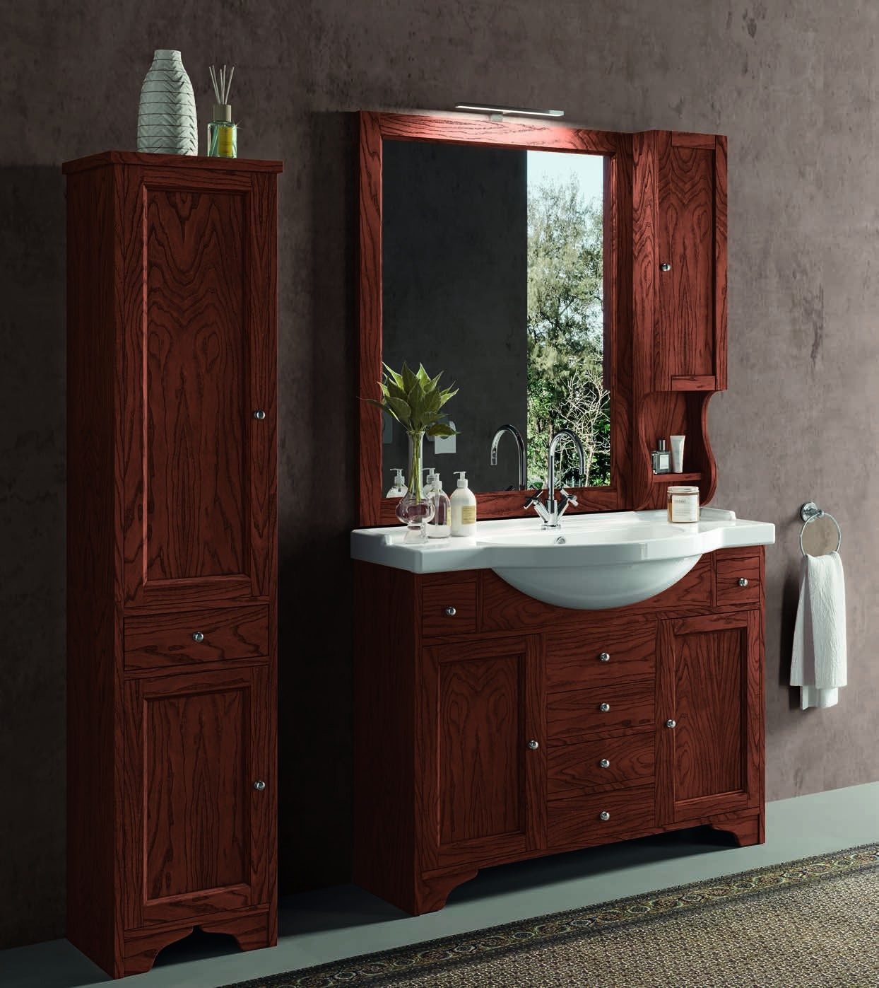 Vannitoamööbel Eban Eleonora GE05, 105 cm, pähkel